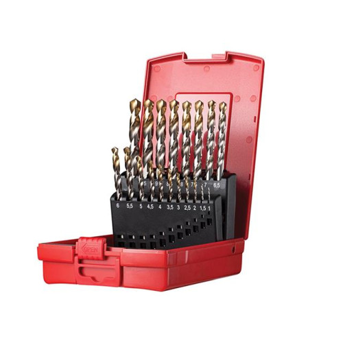 Dormer A095 Set 201 A002 HSS TiN Coated Jobber Drill Set of 19 1.0-10.0 x 0.5mm