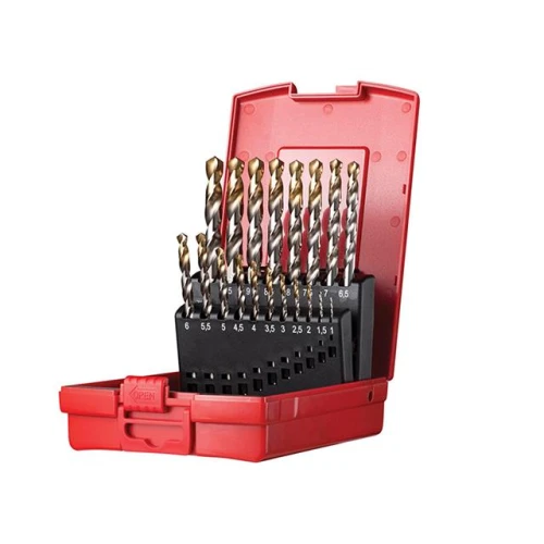 Dormer A095 Set 201 A002 HSS TiN Coated Jobber Drill Set of 19 1.0-10.0 x 0.5mm
