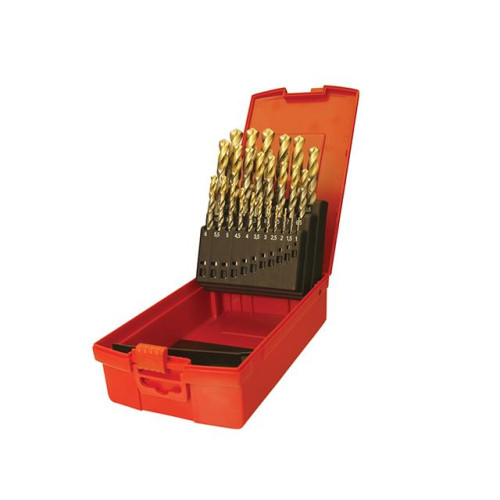 Dormer A095 Set 204 HSS TiN Coated Jobber Drill Set of 25 1.0-13.0 x 0.5mm