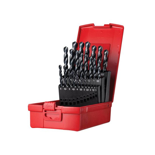 Dormer A190 No.204 Metric HSS Drill Set of 25 1.0-13.0 x 0.5mm