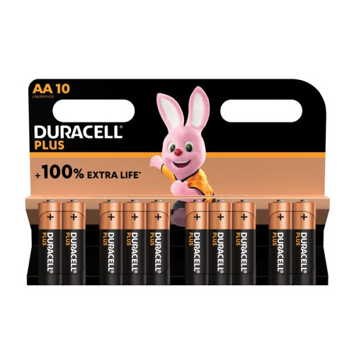 Duracell AA Cell Plus Power +150% Batteries (Pack 10)