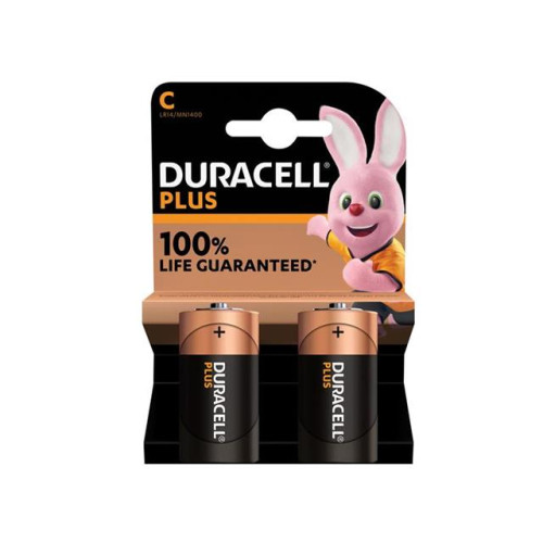 Duracell C Cell Plus Power +100% Batteries (Pack 2)