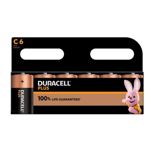 Duracell C Cell Plus Power +100% Batteries (Pack 6)