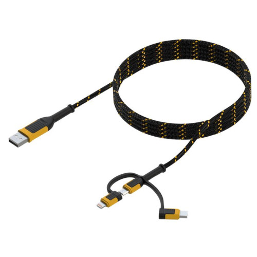 Dewalt Reinforced Braided 3-in-1 Combo Cable 1.8m (6ft)
