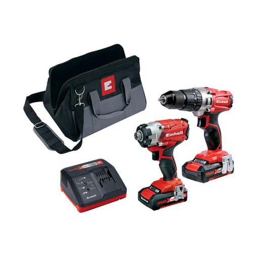 Einhell Power-X-Change Combi & Drill Driver Twin Pack 18 Volt 2 x 2.0Ah Li-Ion