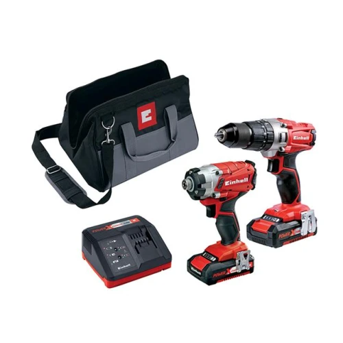 Einhell Power-X-Change Combi & Drill Driver Twin Pack 18 Volt 2 x 2.0Ah Li-Ion