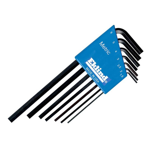 Eklind REK10507 Metric Long Handle Hex L-Key Set, 7 Piece