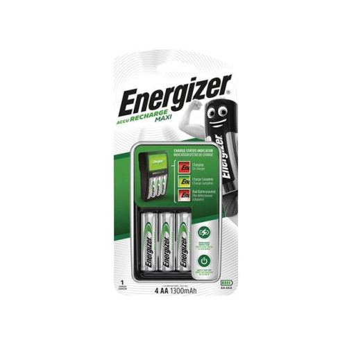Energiser Compact Charger + 4 x AA 2000 mAh Batteries