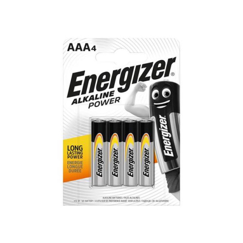 Energizer AAA Cell Alkaline Power Batteries (Pack 4) 
