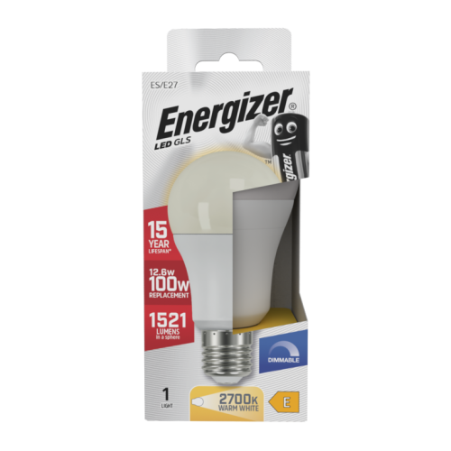 Energizer Dimmable LED GLS Lightbulb 12.6W (100W) ES Warm White