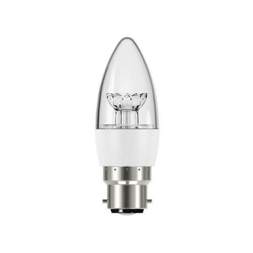 Energizer LED BC (B22) Clear Candle Dimmable Bulb, Warm White 470 lm 5.9W 