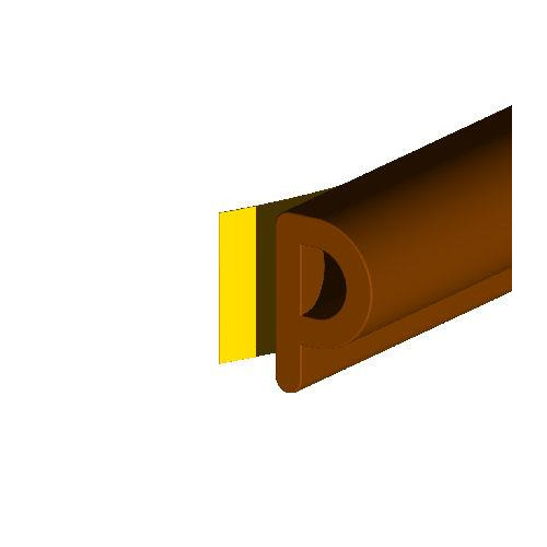 Warmseal Draught Excluder P Strip 5 Metres Brown