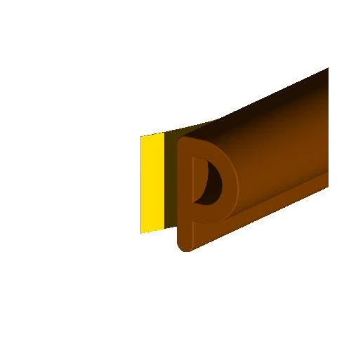 Warmseal Draught Excluder P Strip 5 Metres Brown