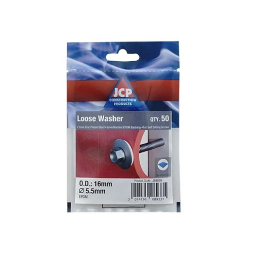 Metalfix Loose Washers Bright Zinc Plated - 16mm - Bag of 50
