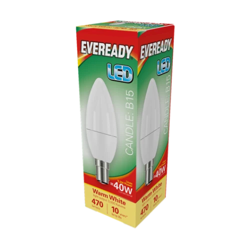 Eveready LED Candle Light Bulb 5.2W (40W) Warm White SBC