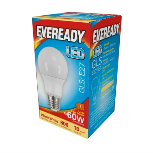 Eveready LED GLS Lightbulb (60w) ES Warm White