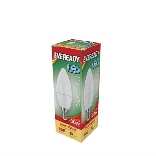 Eveready LED Candle Light Bulb 7.3W (60W) Warm White SES