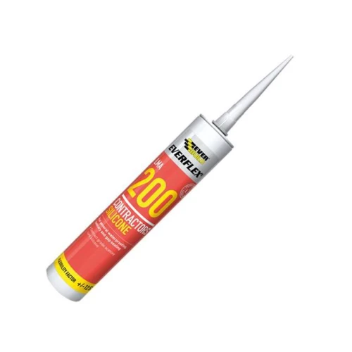 Everbuild Silicone Sealant 200 White 295ml C3 Tube