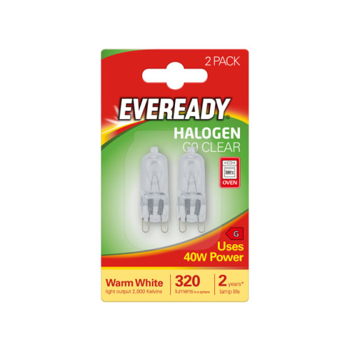 G9 ECO Halogen Capsules 25 Watt Card of 2