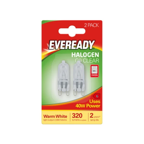 G9 ECO Halogen Capsules 25 Watt Card of 2