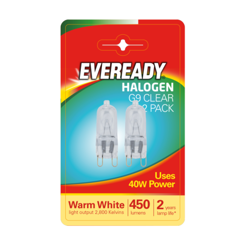 G9 Halogen Capsules 40 Watt Card of 2