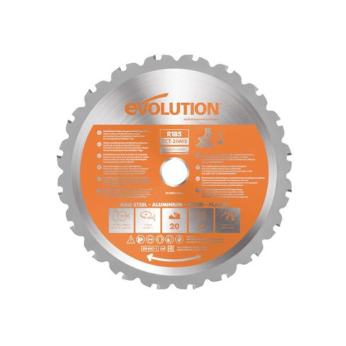 Evolution Multi-Material Mitre Saw Blade 185 x 20mm x 20T