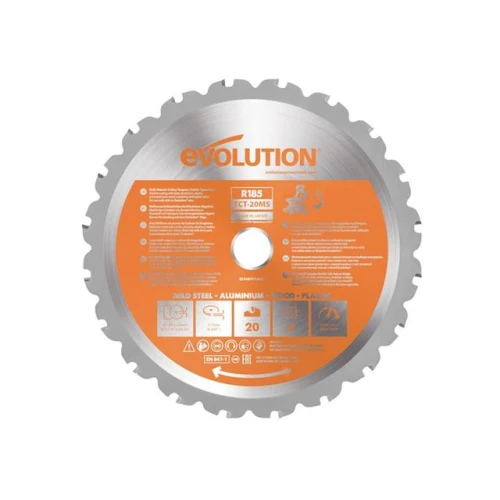 Evolution Multi-Material Mitre Saw Blade 185 x 20mm x 20T