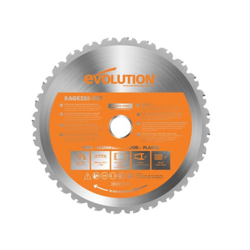 Evolution Multi-Material Mitre Saw Blade 255 x 25.4mm x 28T