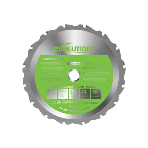 Evolution FURYÂ® Multi-Purpose TCT Circular Saw Blade 185 x 20mm x 16T