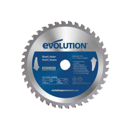 Evolution Mild Steel Cutting Circular Saw Blade 185 x 20mm x 40T