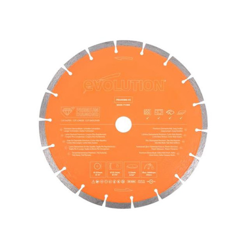 Evolution Premium Diamond Disc Cutter Blade 255 x 22.2mm