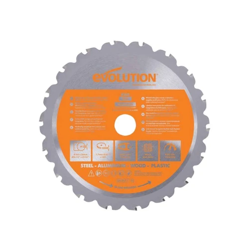 Evolution Multi-Material Saw Blade 165 x 20mm x 18T