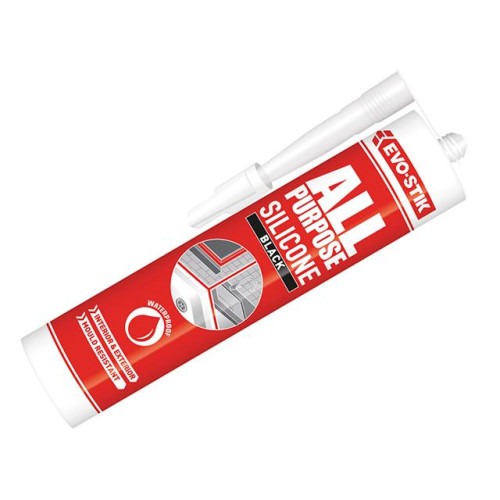 Evostick 112872 All Purpose Flex Silicone Sealant Black C20