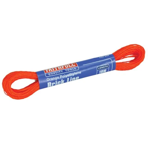 Faithfull 300 Orange Polyethylene Brick Line 18m (Box of 12)