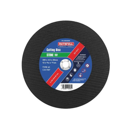 Faithfull Cut Off Disc For Stone 300 X 3.5 X 20mm