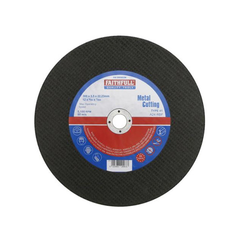 Faithfull Cut Off Disc For Metal 300 X 3.5 X 22mm
