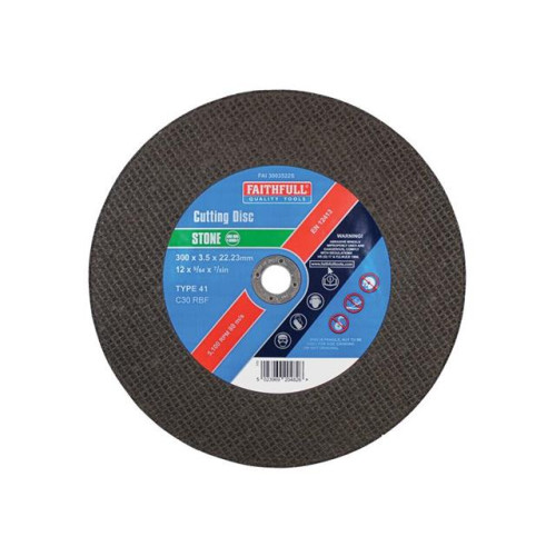Faithfull Cut Off Disc For Stone 300 X 3.5 X 22mm