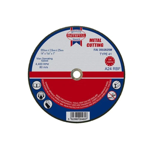 Faithfull Cut Off Disc For Metal 350 X 2.8 X 25mm