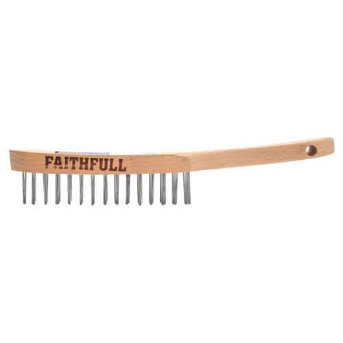 Faithfull Heavy-Duty Scratch Brush, Two Row