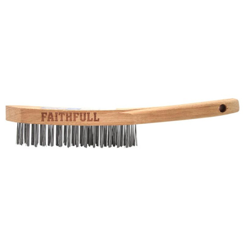 Faithfull Heavy-Duty Scratch Brush, Four Row