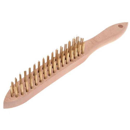 Faithfull 680/B3 Brass Wire Scratch Brush - 3 Row