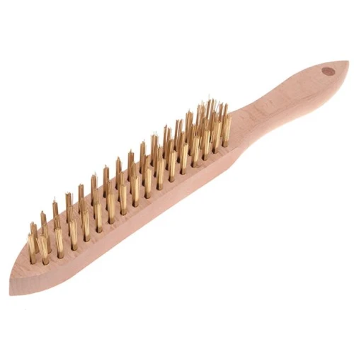 Faithfull 680/B3 Brass Wire Scratch Brush - 3 Row
