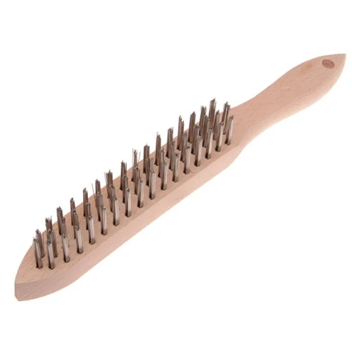 Faithfull 680/S3 Heavy-Duty Stainless Steel Scratch Brush - 3 Row