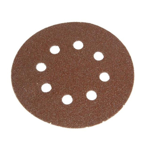 Faithfull Hook & Loop Sanding Disc DID3 Holed 125mm x 80G (Pack 5)