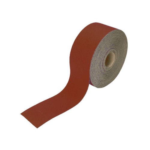 Faithfull Aluminium Oxide Paper Roll Red Heavy-Duty 115 mm x 50m 40G