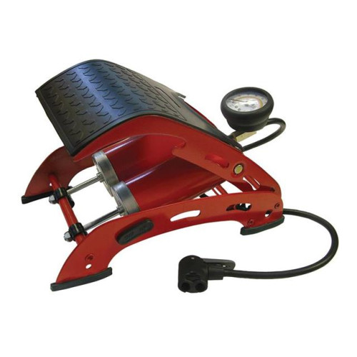 Faithfull Foot Pump Double Cylinder with Gauge