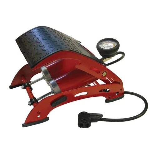 Faithfull Foot Pump Double Cylinder with Gauge
