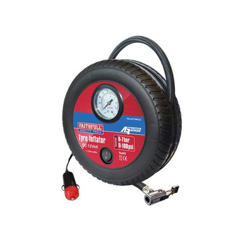 Faithfull Tyre Inflator 12v Low Volume