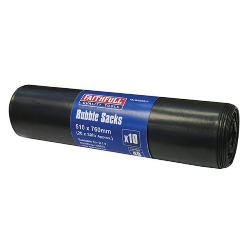 Faithfull Black Rubble Sacks (10)