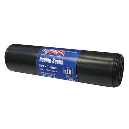 Faithfull Black Rubble Sacks (10)